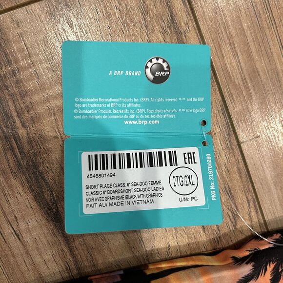 NWT Sea Doo Classic Boardshort Womens 6” Size 2XL Tropical Beach Swim Short - Picture 3 of 11